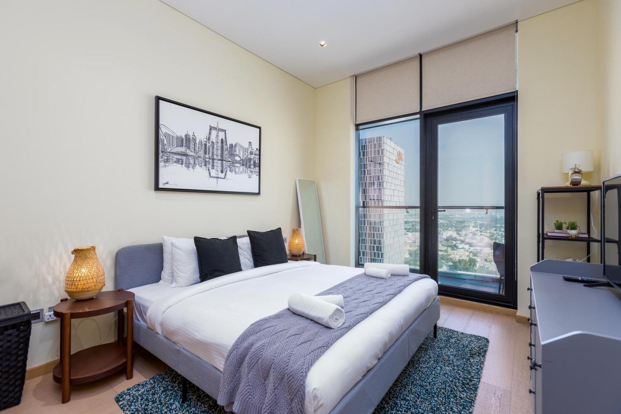 Modern 1Br Apartment, High Floor, Near Dubai Mall Екстер'єр фото